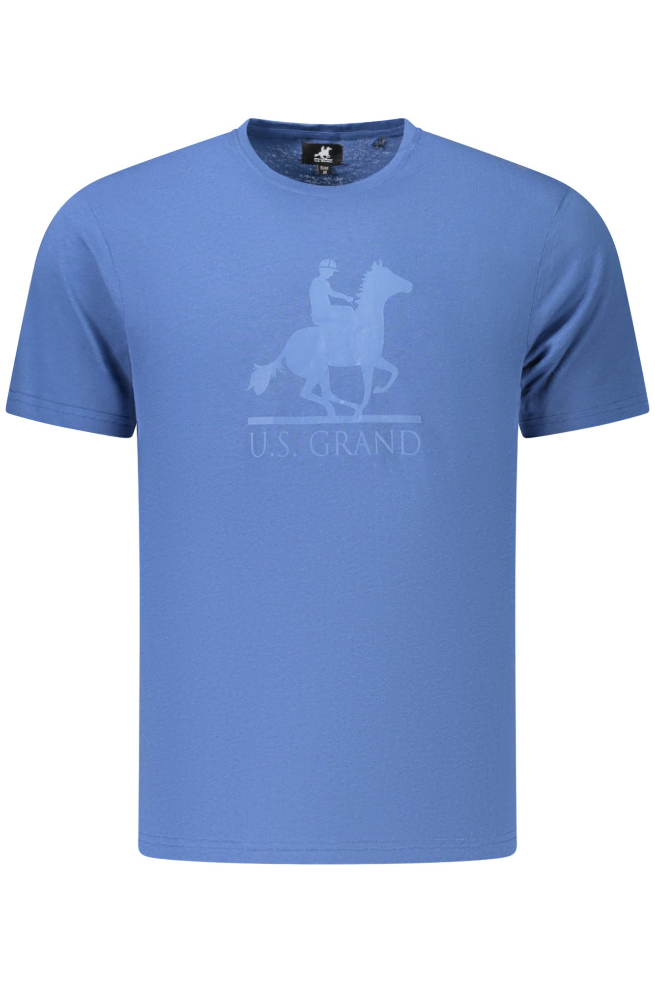 usgrandt-shirtmanichecorteuomoblu_1 US GRAND MEN'S SHORT-SLEEVE T-SHIRT BLUE - Image 1