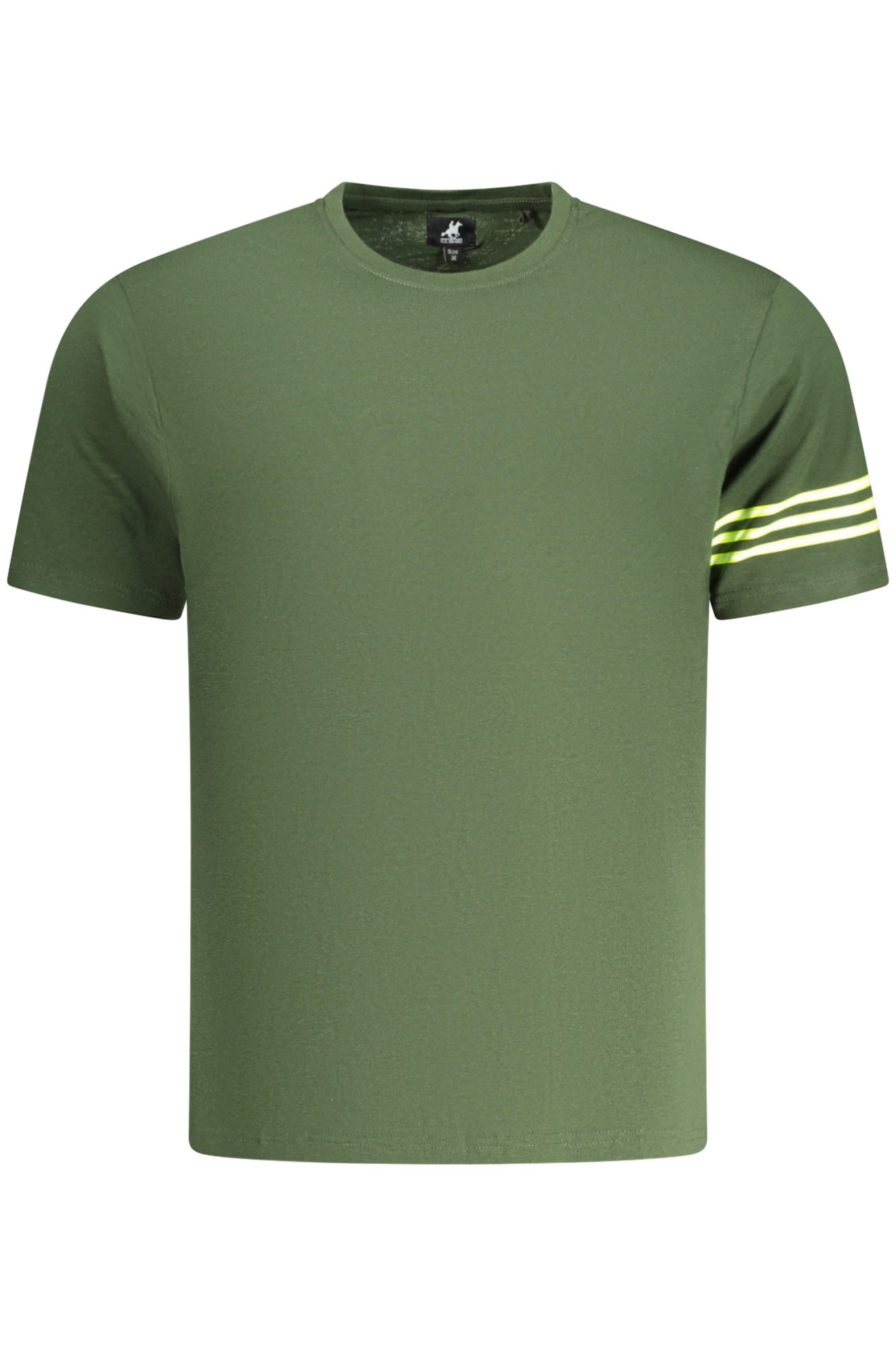 usgrandt-shirtmanichecorteuomoverde_1 US GRAND MEN'S SHORT-SLEEVED GREEN T-SHIRT - Image 1