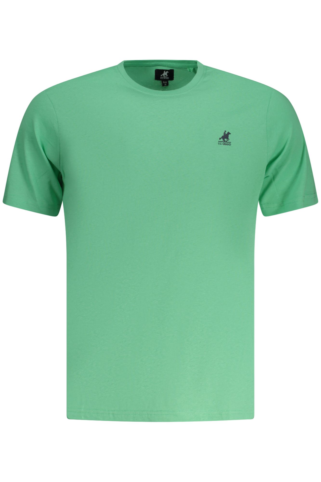 usgrandt-shirtmanichecorteuomoverde_1 US GRAND MEN'S SHORT-SLEEVED GREEN T-SHIRT - Image 1