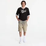 KARL KANI MAN CURSIVE VARSITY CROCHET BOXY BLACK KM262-021-1 - Image 4