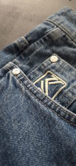 KARL KANI JEANS DENIM JORTS VINTAGE BLUE KM262-035-2 - Image 6