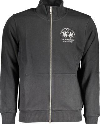 LA MARTINA BLACK ZIPPED SWEATSHIRT BLACK XMF005FP548