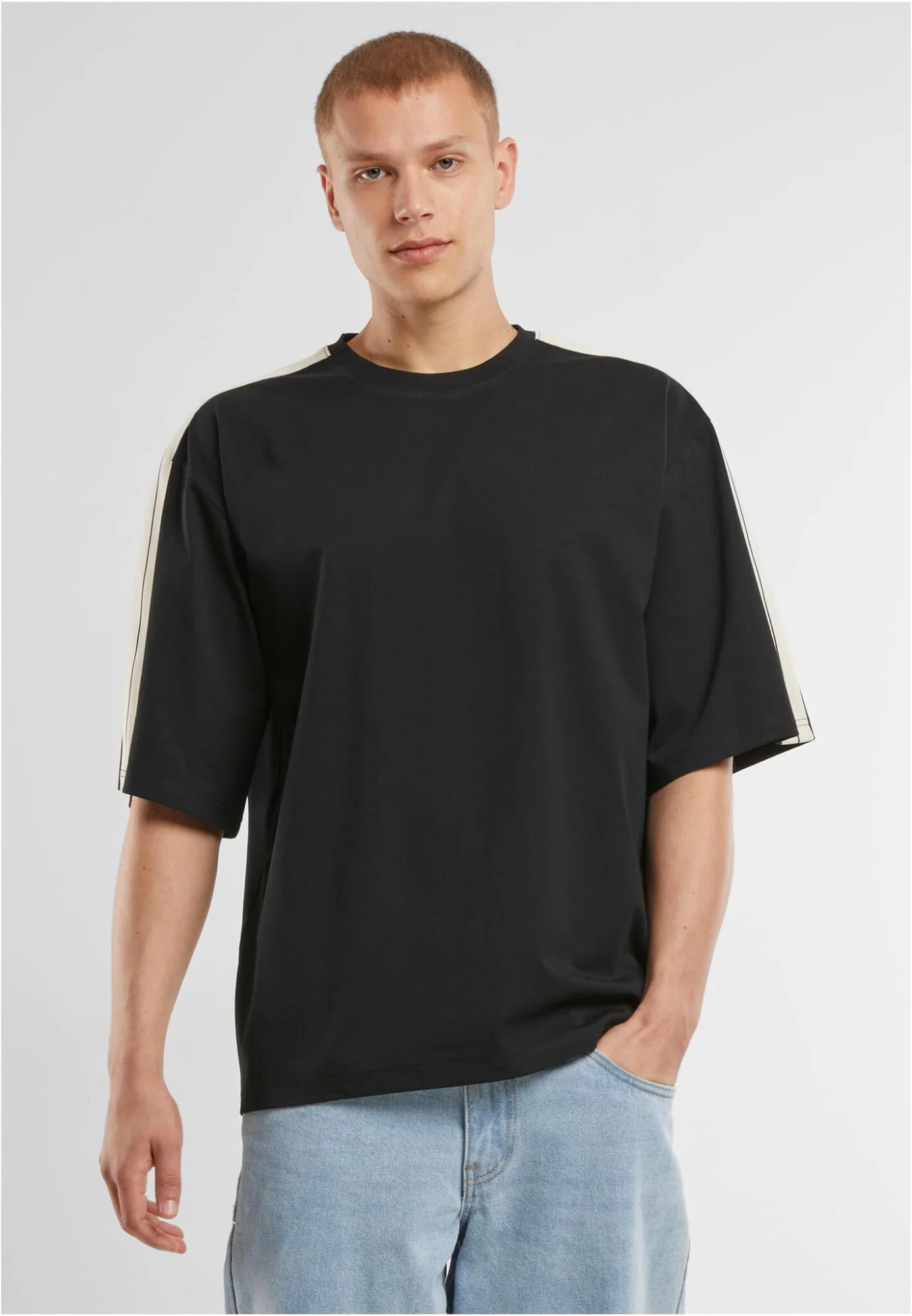 Urban Classic Tennis Core Oversized Tee Black TB7336 - Image 2