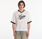 KARL KANI MAN CURSIVE VARSITY CROCHET BOXY WHITE KM262-021-2