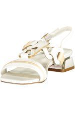 LAURA BIAGIOTTI WOMEN'S WHITE SANDALS - Image 3