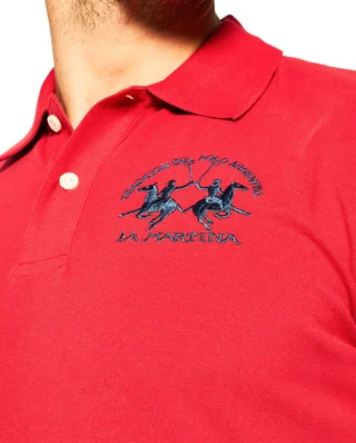 LA MARTINA RED SHORT SLEEVED POLO SHIRT CCMP01 PK001 - LA MARTINA