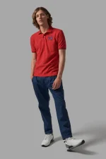 LA MARTINA RED SHORT SLEEVED POLO SHIRT CCMP01 PK001 - Image 3