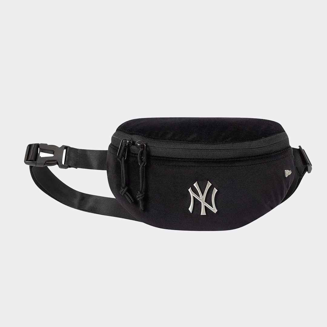 20251230092943_new_era_york_yankees_andriki_tsanta_stithous_mayri_60758530.jpeg New Era New York Yankees MLB Velour Pin Black Waist Bag 60758530 H 14cm x W 7cm x D 23cm - Image 1