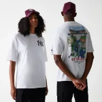 New Era New York Yankees MLB Baseball Graphic White Oversized T-Shirt 60684328 - Image 6