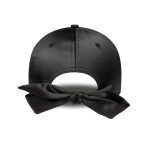 New Era New York Yankees Womens MLB Satin Bow Back Black 9FORTY Adjustable Cap 60758948 - Image 2