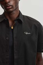 PEGADOR PELAGO LINEN SHIRT BLACK PGDR-7044-001 - Image 3