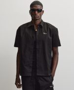PEGADOR PELAGO LINEN SHIRT BLACK PGDR-7044-001
