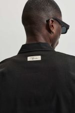 PEGADOR PELAGO LINEN SHIRT BLACK PGDR-7044-001 - Image 2