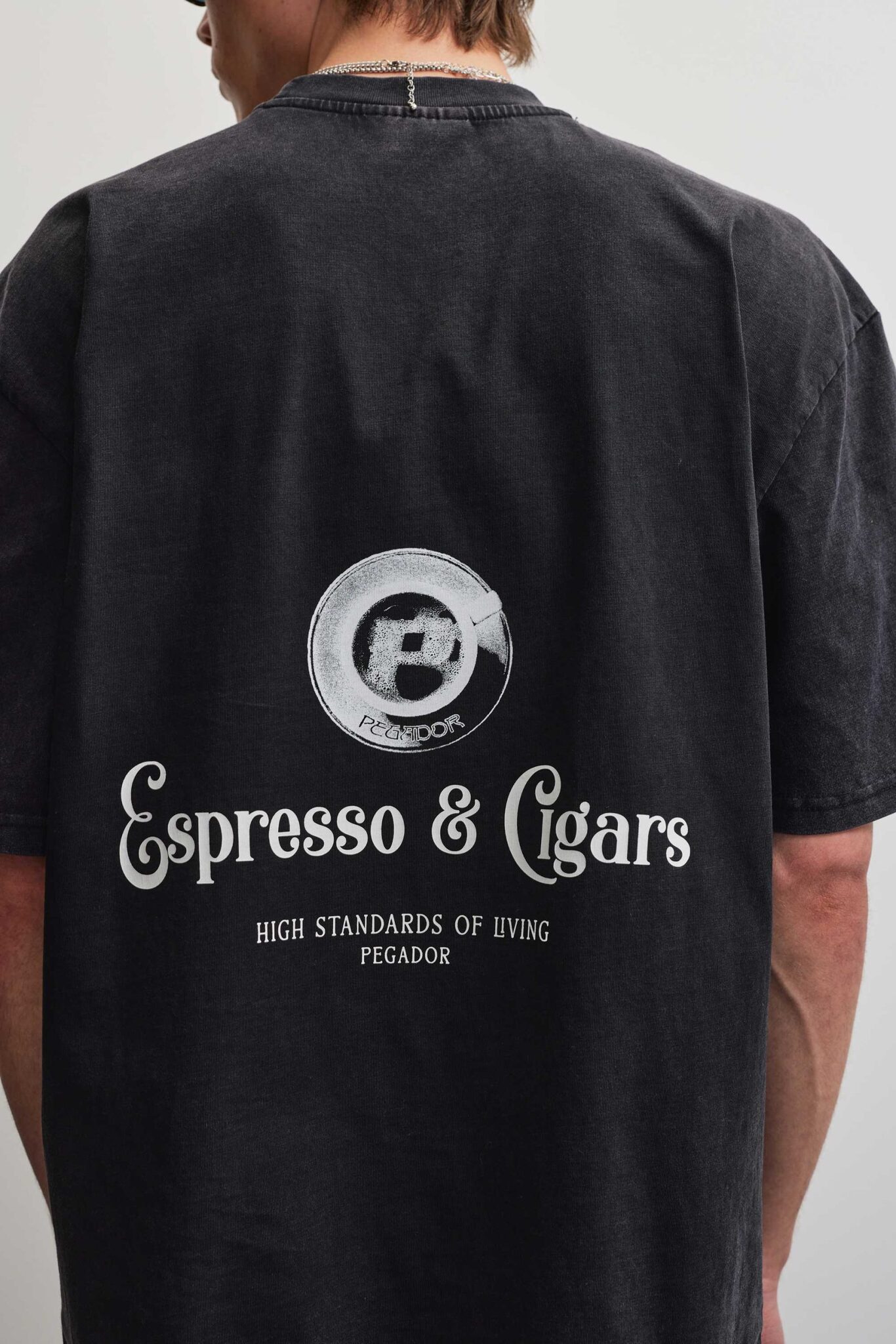 PEGADOR DRAGOR OVERSIZED TEE VINTAGE BLACK PGDR-7094-065 - Image 2