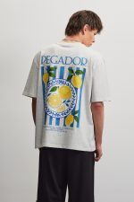 PEGADOR PALMELA OVERSIZED TEE  CLOUD GREY MELANGE PGDR-7112-700 - Image 4
