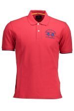 LA MARTINA RED SHORT SLEEVED POLO SHIRT CCMP01 PK001 - Image 4
