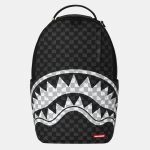 SPRAYGROUND BLACK AND WHITE DRIP CHECK DLXSV BACKPACK B8553 45 x 15 x 29 cm