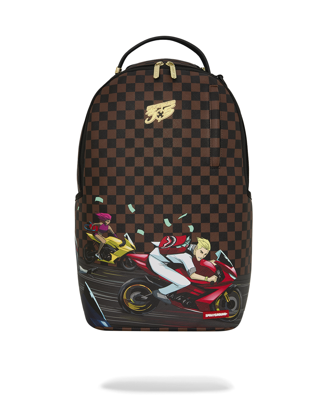 B8843_1.png SPRAYGROUND 305 CHECK MOTORCYCLES BACKPACK B8843 46 x 15 x 29 cm - Image 1