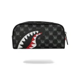 SPRAYGROUND SHARKS IN PARIS WTF BUBBLY BLACK CHECK POUCH B9316 4" x 2.75" x 8" - Image 2