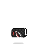 SPRAYGROUND SHARKS IN PARIS WTF BUBBLY BLACK CHECK WALLET W9315 11.5 x 7.5 x 2 cm