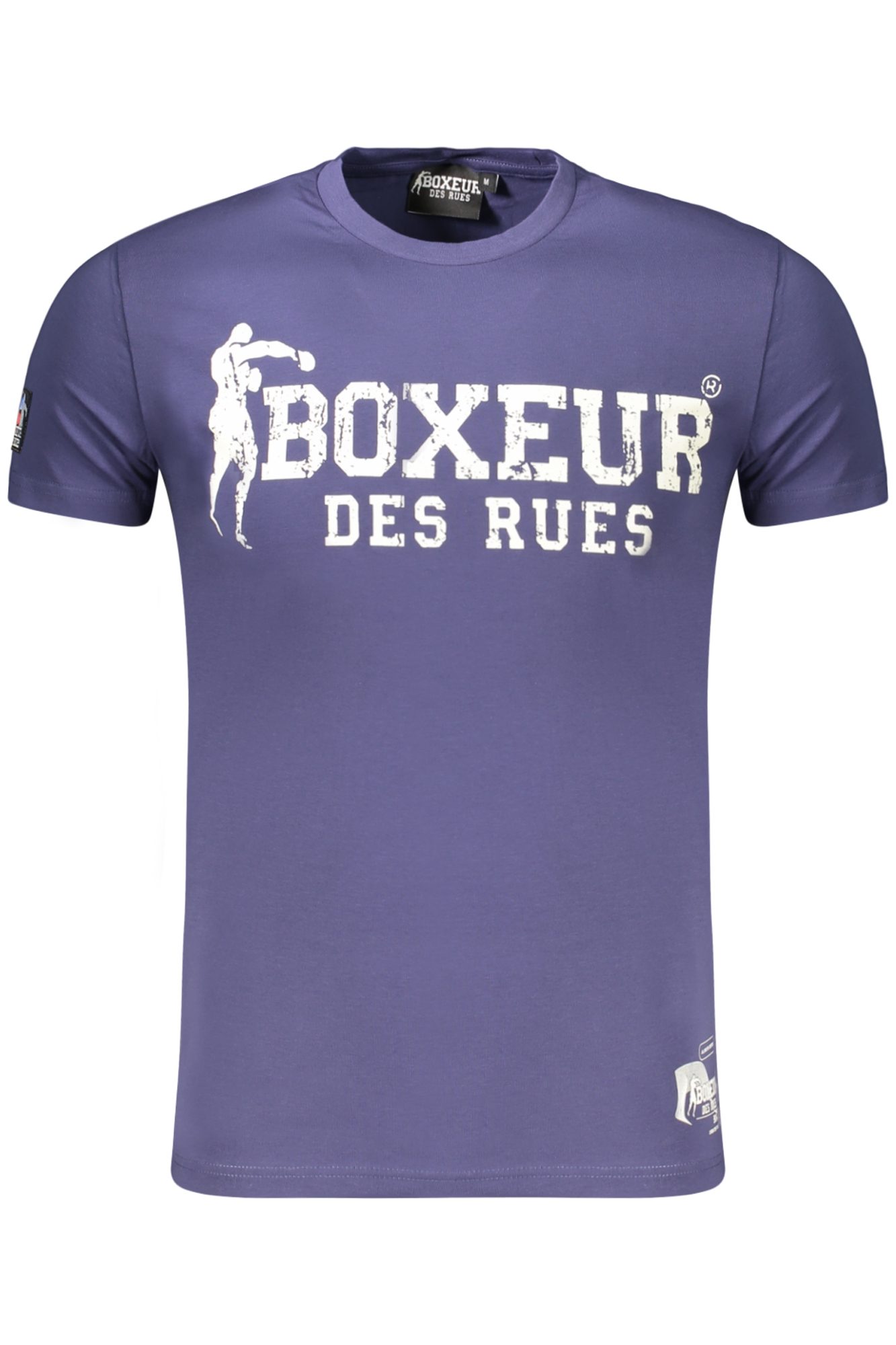 boxeurdesruest-shirtmanichecorteuomoblu_1 BOXEUR DES RUES MEN'S SHORT SLEEVED T-SHIRT BLUE - Image 1