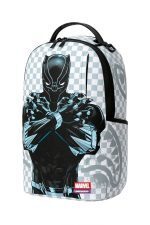 SPRAYGROUND MARVEL BLACK PANTHER WAKANDA FOREVER ON WHITE CHECK BACKPACK B8877 46 x 15 x 29 cm - Image 4