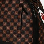 SPRAYGROUND SHARKS IN PARIS WTF BUBBLE BROWN CHECK BACKPACK B8634 46 x 15 x 29 cm - Image 4