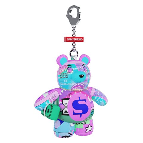 00029036053B2A42_L SPRAYGROUND Y2K SHARK BEAR KEYCHAIN K9600 7.5 cm x 9 cm x 3.8 cm - Image 1