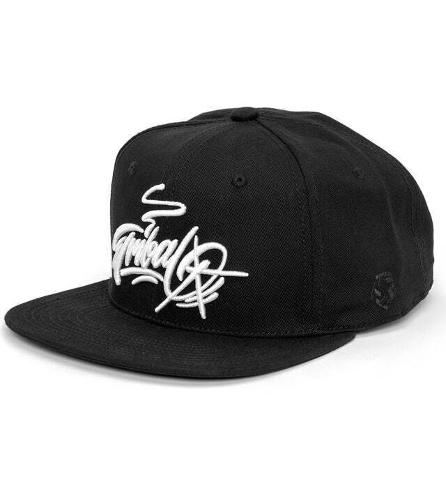 TRIBAL BAKER SCRIPT SNAPBACK CAP BLACK TR9516-005