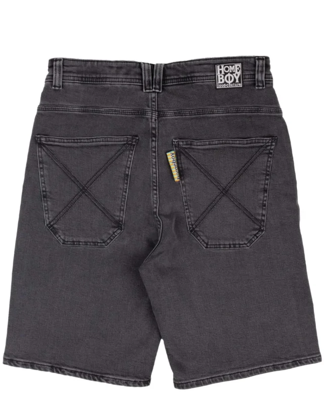01SH0384-85x-traBAGGYDenimSHORTSWASHEDGREY_3 HOMEBOY X-TRA BAGGY SHORTS WASHED GREY 01SH0384-85 - HOMEBOY