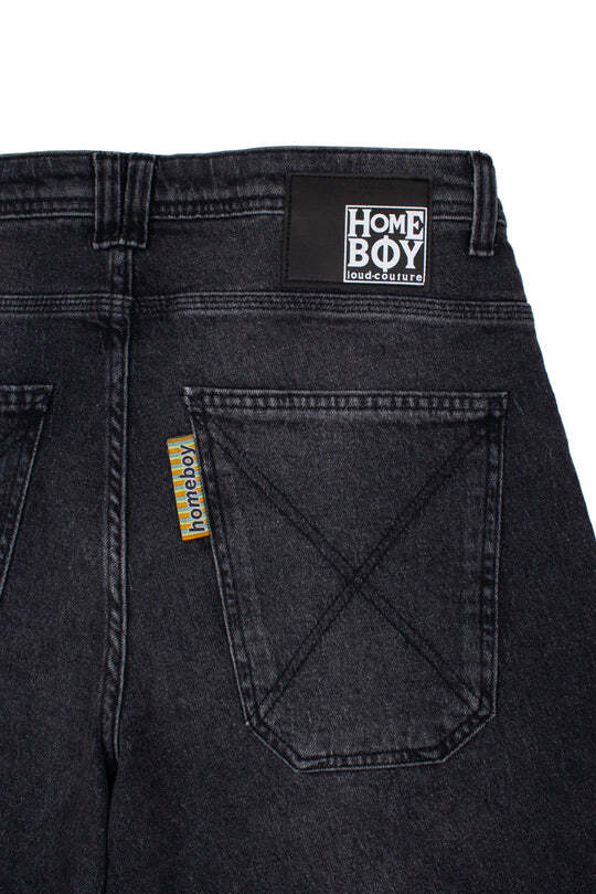 HOMEBOY X-TRA BAGGY VINTAGE SHORTS VINTAGE BLACK 01SH0387-87-22 - Image 3