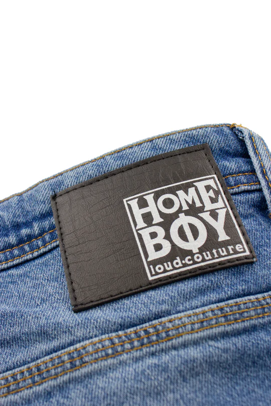 HOMEBOY X-TRA DESPERADO DENIM SHORTS VINTAGE BLUE 01SH2200-86 - Image 4