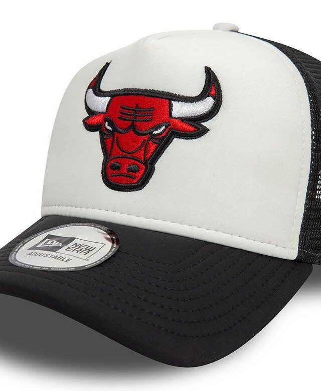 New Era Chicago Bulls NBA Flower Black 9FORTY A-Frame Trucker Adjustable Cap 60595281