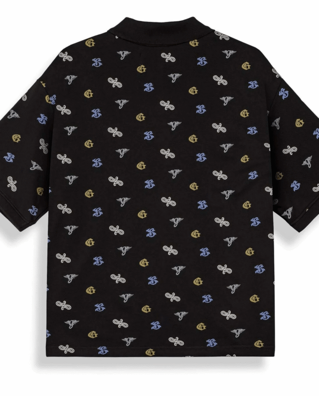 07770a158bf547888704d35a0a59ed02 GRIMEY CHIEF WATCHER ALL OVER PRINT POLO SHIRT BLACK GAPLS784-BLK - GRIMEY