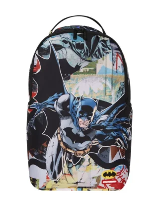 SPRAYGROUND DC BATMAN COLLAGE SHARK DLXR BACKPACK B7340 18" x 6" x 11.5"