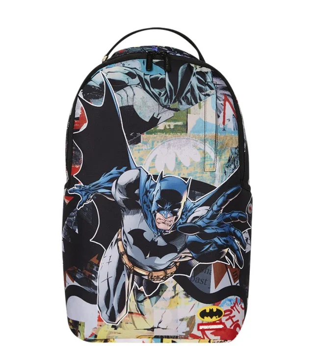 SPRAYGROUND DC BATMAN COLLAGE SHARK DLXR BACKPACK B7340 18" x 6" x 11.5"