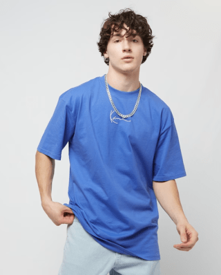 KARL KANI SMALL SIGNATURE ESSENTIAL TEE BLUE KM-TE011-091-20