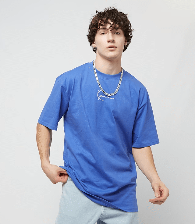 KARL KANI SMALL SIGNATURE ESSENTIAL TEE BLUE KM-TE011-091-20