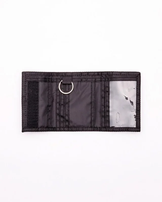 OBEY BOLD LOGO TRIFOLD WALLET BLACK - Obey