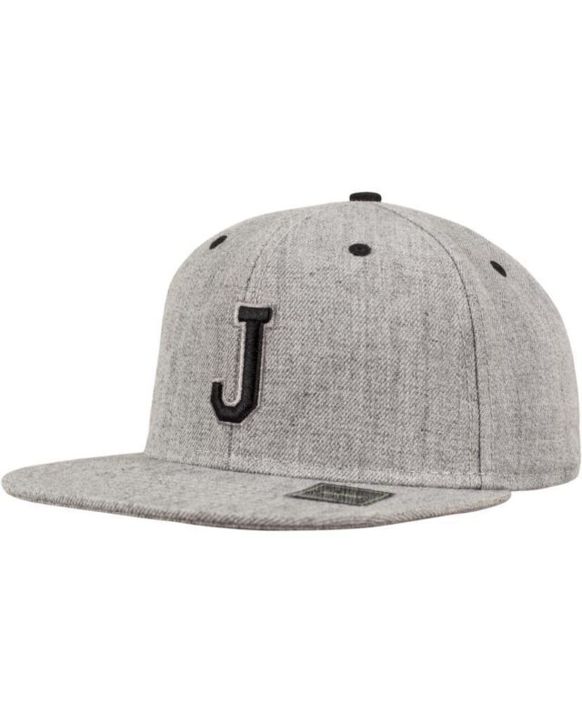MSTRDS SNAPBACK CAP J LETTER GREY