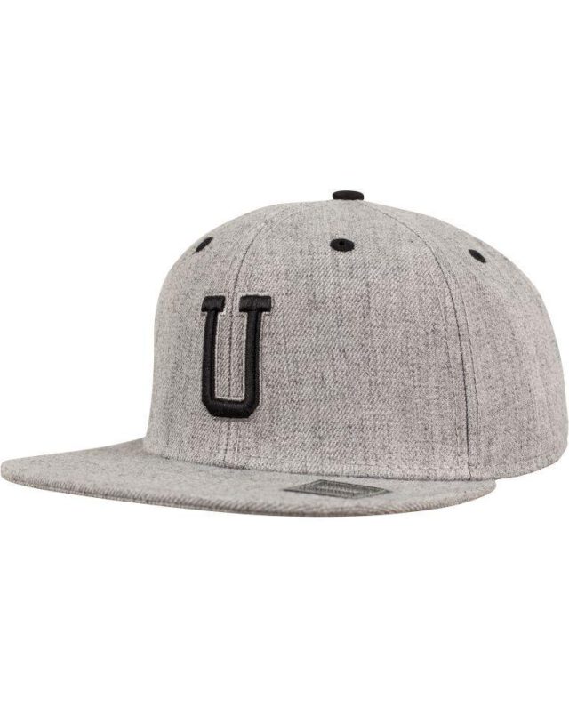 MSTRDS SNAPBACK CAP U LETTER GREY