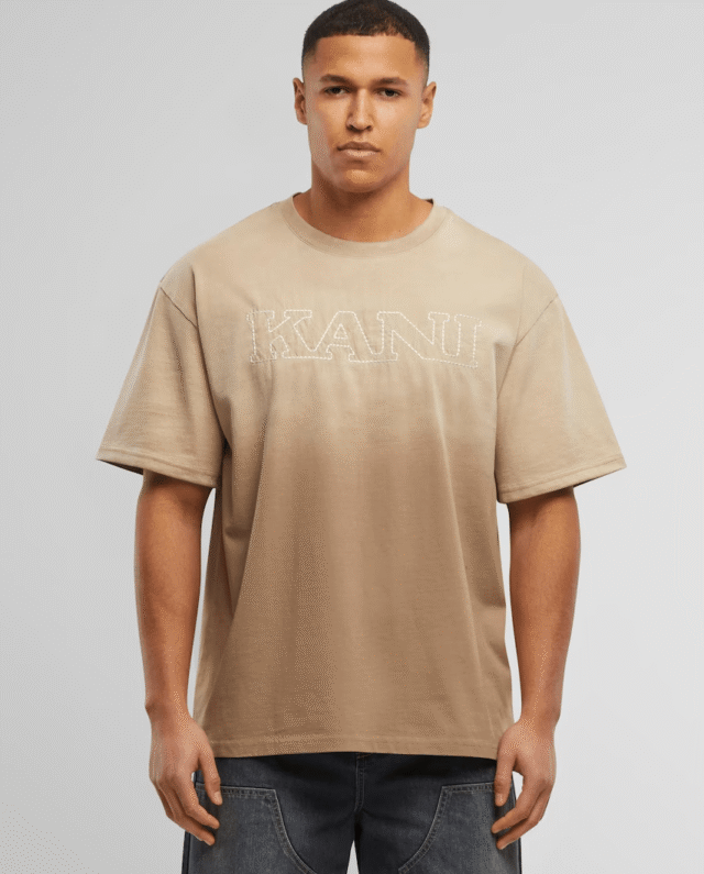 KARL KANI RETRO WASHED T-SHIRT BROWN KM253-012-1
