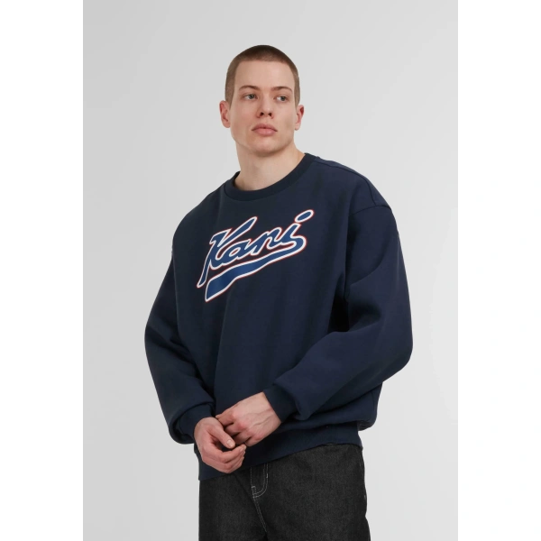 KARL KANI VARSITY PRINT OS CREWNECK BLUE KM253-005-1 - Image 3