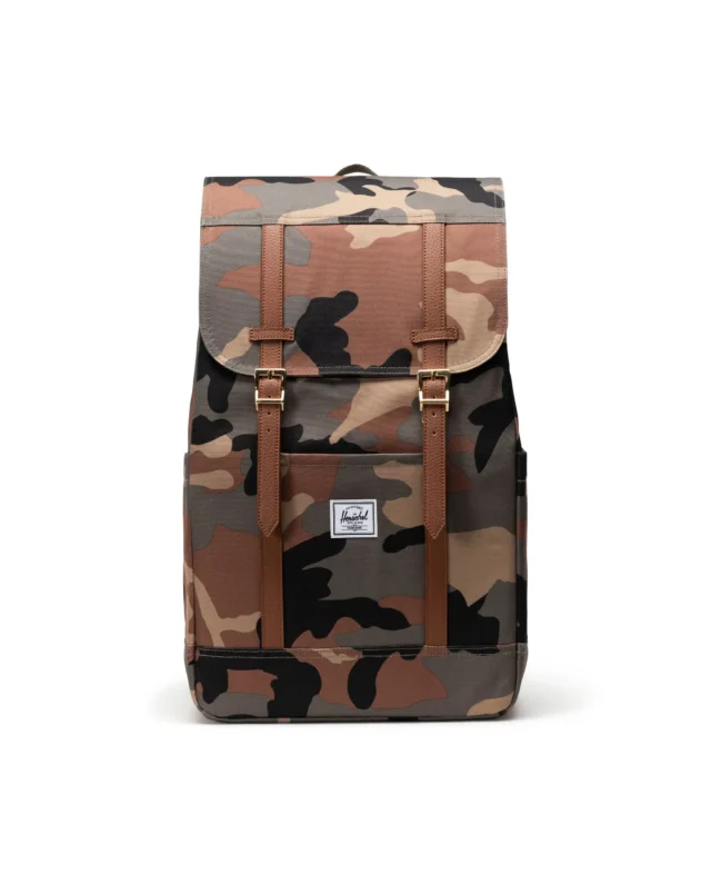 HERSCHEL RETREAT BACKPACK WOODLAND CAMO 11397-00032 18.00"(H) x 11.00"(W) x 6.00"(D), 23.0L