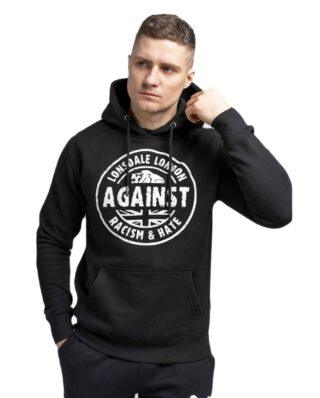 LONSDALE LINFORD HOODED SWEATSHIRT SLIM FIT BLACK
