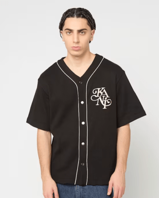 KARL KANI LEGACY WAFFLE BASEBALL JERSEY BLACK KM254-003-1