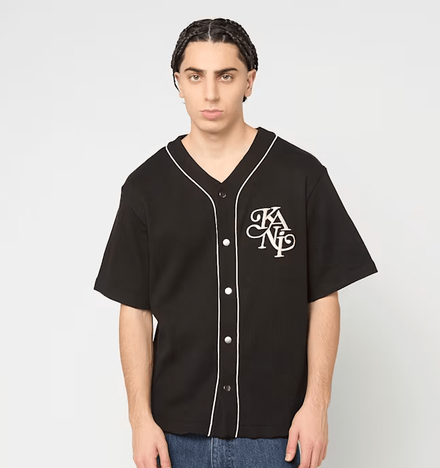 KARL KANI LEGACY WAFFLE BASEBALL JERSEY BLACK KM254-003-1