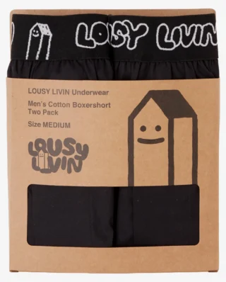 LOUSY LIVIN BOXERBRIEFS BOXERSHORTS BLACK 2 PACK LUUVBP2P - Lousy Livin