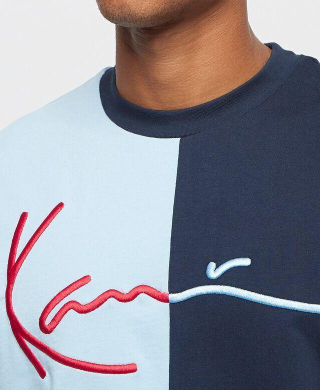 KARL KANI SIGNATURE TEE KKMQ22154NVY NAVY/LIGHTBLUE/RED - KARL KANI