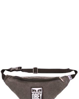 Obey Wasted Hip II Bag 100010153 BLK Pigment Black 6″ x 12″ x 0.5″ - Obey